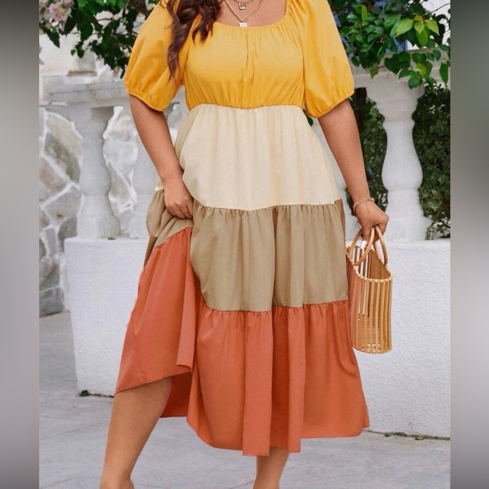 Shein Plus Ruffle Hem Dress